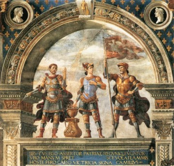 Decoración de la Sala del Gigli Florencia renacentista Domenico Ghirlandaio Pinturas al óleo